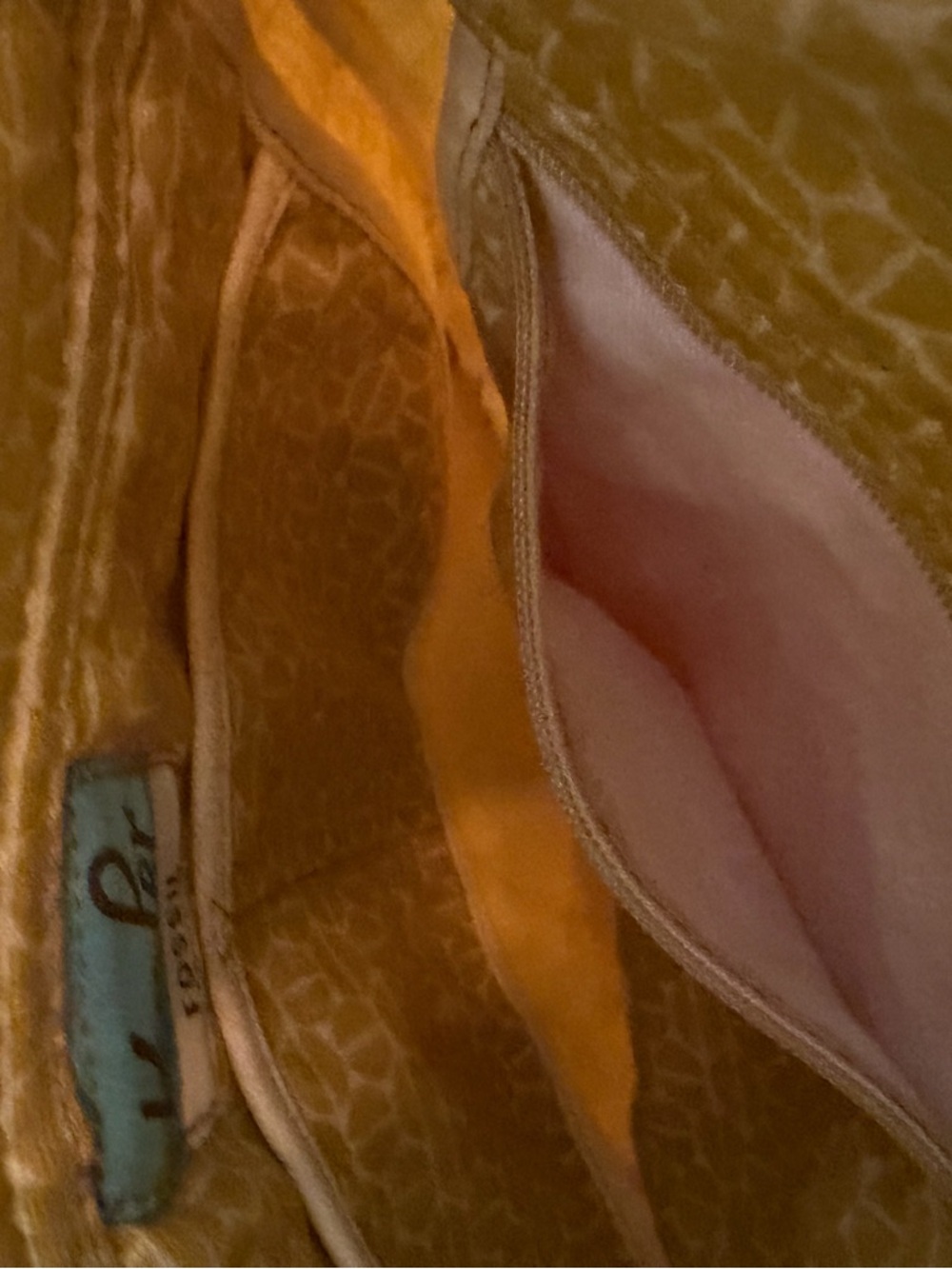 Fossil Key-Per Yellow Crossbody Bag Canvas Leather Trim Boho Shoulder Purse - Picture 10 of 10
